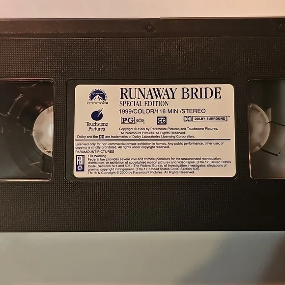 Runaway Bride Special Edition VHS Tape Movie Classic - Picture 3 of 3